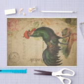 Frans Briefkaart voor ontkoppeling van kippen Tissuepapier (Craft)