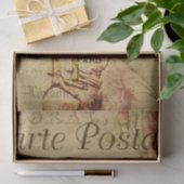 Frans Briefkaart voor ontkoppeling van kippen Tissuepapier (Geschenk)