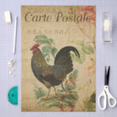 Frans Briefkaart voor ontkoppeling van kippen Tissuepapier (Craft)