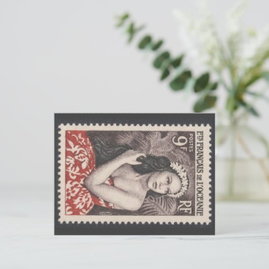  Frans Briefkaart voor Zuid-Pacifisch Reizen (Staand voorkant)