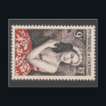 Frans Briefkaart voor Zuid-Pacifisch Reizen<br><div class="desc">Een mooie Francais de l'oceania Tahiti-gegraveerd vanaf het begin van 1900 postzegel met een mooie South Pacific Islander Girl met een rode jurk omringd door tropische bladeren van ons collectie van een meisje uit het eiland</div>