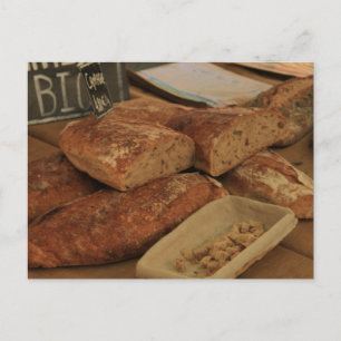 Frans brood bij een marktkraam briefkaart