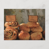 Frans brood bij een marktkraam briefkaart (Voorkant)