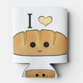 Frans brood citeert bakkerij cartoon baguette blikjeskoeler (Achterkant)