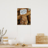 Frans brood op de markt poster (Keuken)