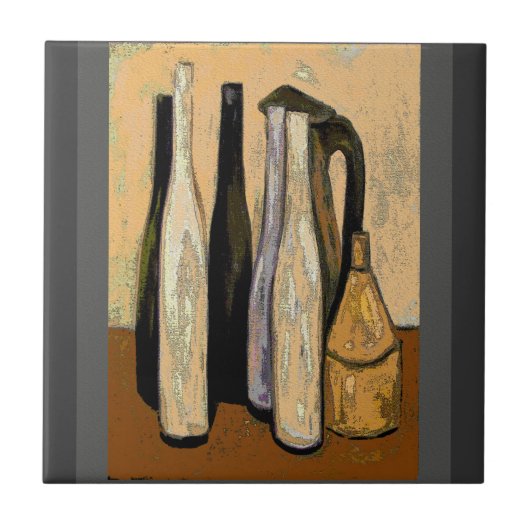 Frans Brown Jugs Abstract Tegeltje (Voorkant)