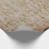  Frans-Bruin-Tan-tekstperkamentpapier Cadeaupapier (Hoek)