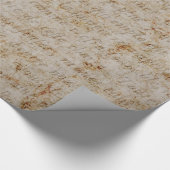 Frans-bruine-Tan-tekst oud perkamentpapier Cadeaupapier (Hoek)