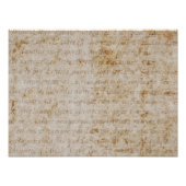  Frans-bruine-Tan-tekst oud perkamentpapier Foto Afdruk (Voorkant)