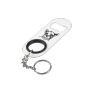 Frans Bull Dog Puppy Face Mini Flessenopener (Achterkant Gekanteld)