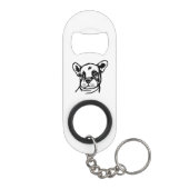 Frans Bull Dog Puppy Face Mini Flessenopener (Achterkant)