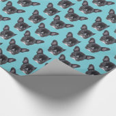 Frans Bulldog Art Portrait Cadeaupapier (Hoek)