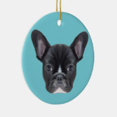 Frans Bulldog Art Portrait Keramisch Ornament (Rechts)