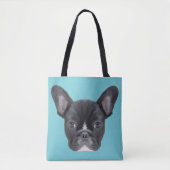 Frans Bulldog Art Portrait Tote Bag (Voorkant)