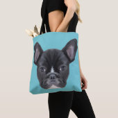 Frans Bulldog Art Portrait Tote Bag (Dichtbij)