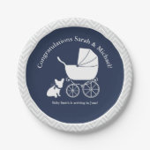 Frans Bulldog Baby shower Bord Design 4 (Voorkant)