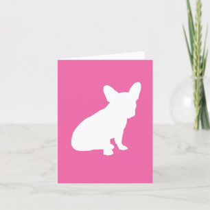 Frans Bulldog Baby shower Frenchie Pink Bedankkaart