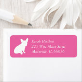 Frans Bulldog Baby shower Frenchie Pink Etiket (Insitu)