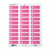 Frans Bulldog Baby shower Frenchie Pink Etiket (Full Sheet)