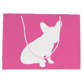 Frans Bulldog Baby shower Frenchie Pink Groot Cadeauzakje (Achterkant)