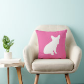 Frans Bulldog Baby shower Frenchie Pink Kussen (Stoel)