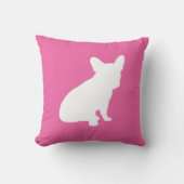 Frans Bulldog Baby shower Frenchie Pink Kussen (Voorkant)