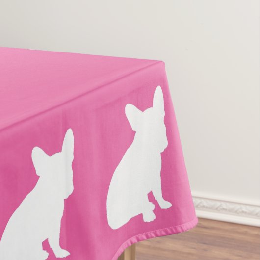 Frans Bulldog Baby shower Frenchie Pink Tafelkleed (Voorbeeld)