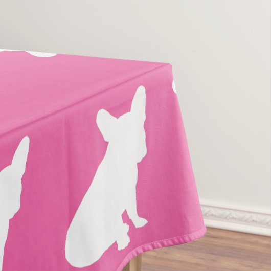Frans Bulldog Baby shower Frenchie Pink Tafelkleed (Voorbeeld)
