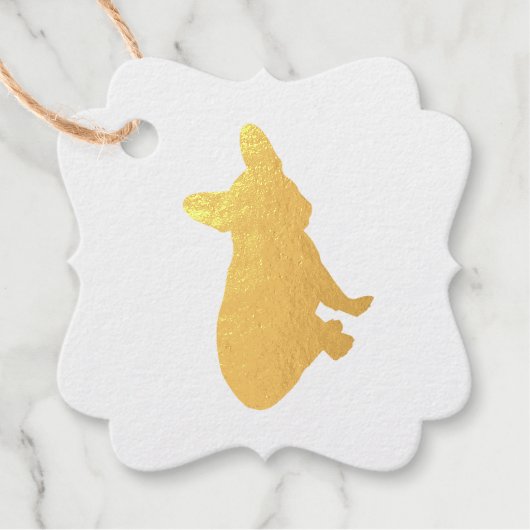 Frans Bulldog Baby shower Frenchy Frenchie Bedankjes Labels (Voorkant)
