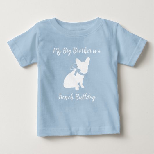 Frans Bulldog Baby shower Frenchy Frenchie Blue (Voorkant)