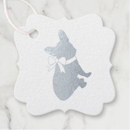 Frans Bulldog Baby shower Frenchy Frenchie Blue Bedankjes Labels