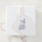 Frans Bulldog Baby shower Frenchy Frenchie Blue Bedankjes Labels (Met doos)