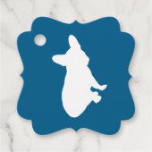 Frans Bulldog Baby shower Frenchy Frenchie Blue Bedankjes Labels (Voorkant)