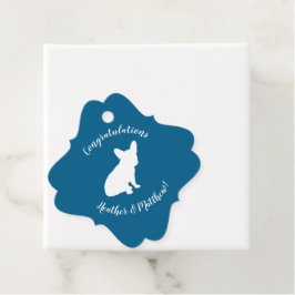 Frans Bulldog Baby shower Frenchy Frenchie Blue Bedankjes Labels