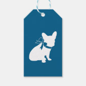 Frans Bulldog Baby shower Frenchy Frenchie Blue Cadeaulabel (Voorkant)