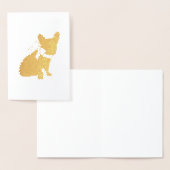 Frans Bulldog Baby shower Frenchy Frenchie Blue Folie Kaarten (Display)