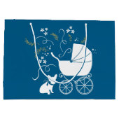 Frans Bulldog Baby shower Frenchy Frenchie Blue Groot Cadeauzakje (Achterkant)