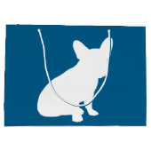 Frans Bulldog Baby shower Frenchy Frenchie Blue Groot Cadeauzakje (Achterkant)