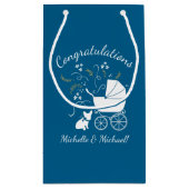 Frans Bulldog Baby shower Frenchy Frenchie Blue Klein Cadeauzakje (Achterkant)