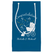 Frans Bulldog Baby shower Frenchy Frenchie Blue Klein Cadeauzakje (Voorkant)