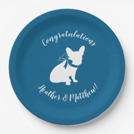 Frans Bulldog Baby shower Frenchy Frenchie Blue Papieren Bordje