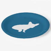 Frans Bulldog Baby shower Frenchy Frenchie Blue Papieren Bordje (Gekanteld)