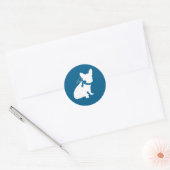 Frans Bulldog Baby shower Frenchy Frenchie Blue Ronde Sticker (Envelop)