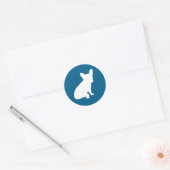 Frans Bulldog Baby shower Frenchy Frenchie Blue Ronde Sticker (Envelop)