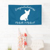 Frans Bulldog Baby shower Frenchy Frenchie Blue Spandoek (Insitu)