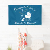 Frans Bulldog Baby shower Frenchy Frenchie Blue Spandoek (Insitu)