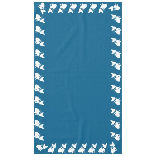 Frans Bulldog Baby shower Frenchy Frenchie Blue Tafelkleed (Voorkant)