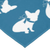 Frans Bulldog Baby shower Frenchy Frenchie Blue Tafelkleed (Gekanteld)