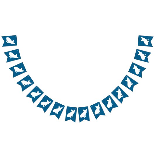 Frans Bulldog Baby shower Frenchy Frenchie Blue Vlaggetjes (Alle)