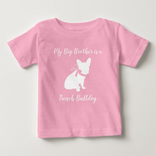 Frans Bulldog Baby shower Frenchy Frenchie Pink (Voorkant)